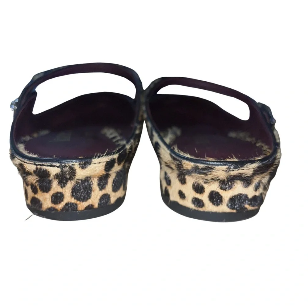 Kate Spade Meg Leopard Print Calf Hair Mules - Size 5.5 B